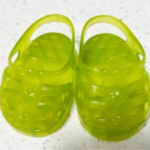 American Girl Doll Shoes Green Jelly Sandals for Dolls Retired